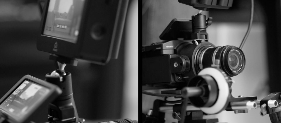 Sony NEX-FS100 on set